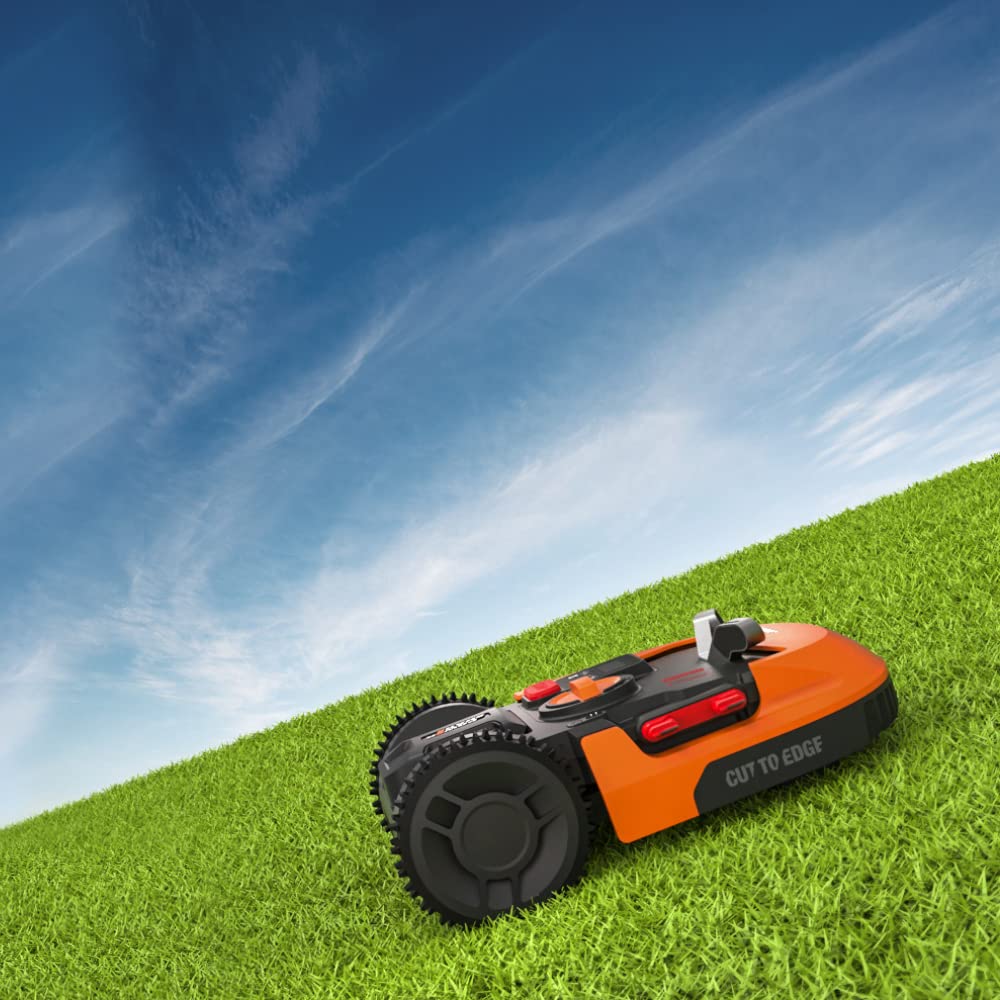 WORX Landroid WR169E Mähroboter mit Kabel, bis 300m², AIA Navigation, App Steuerung, WLAN & Bluetooth, Cut-to-Edge, 16cm