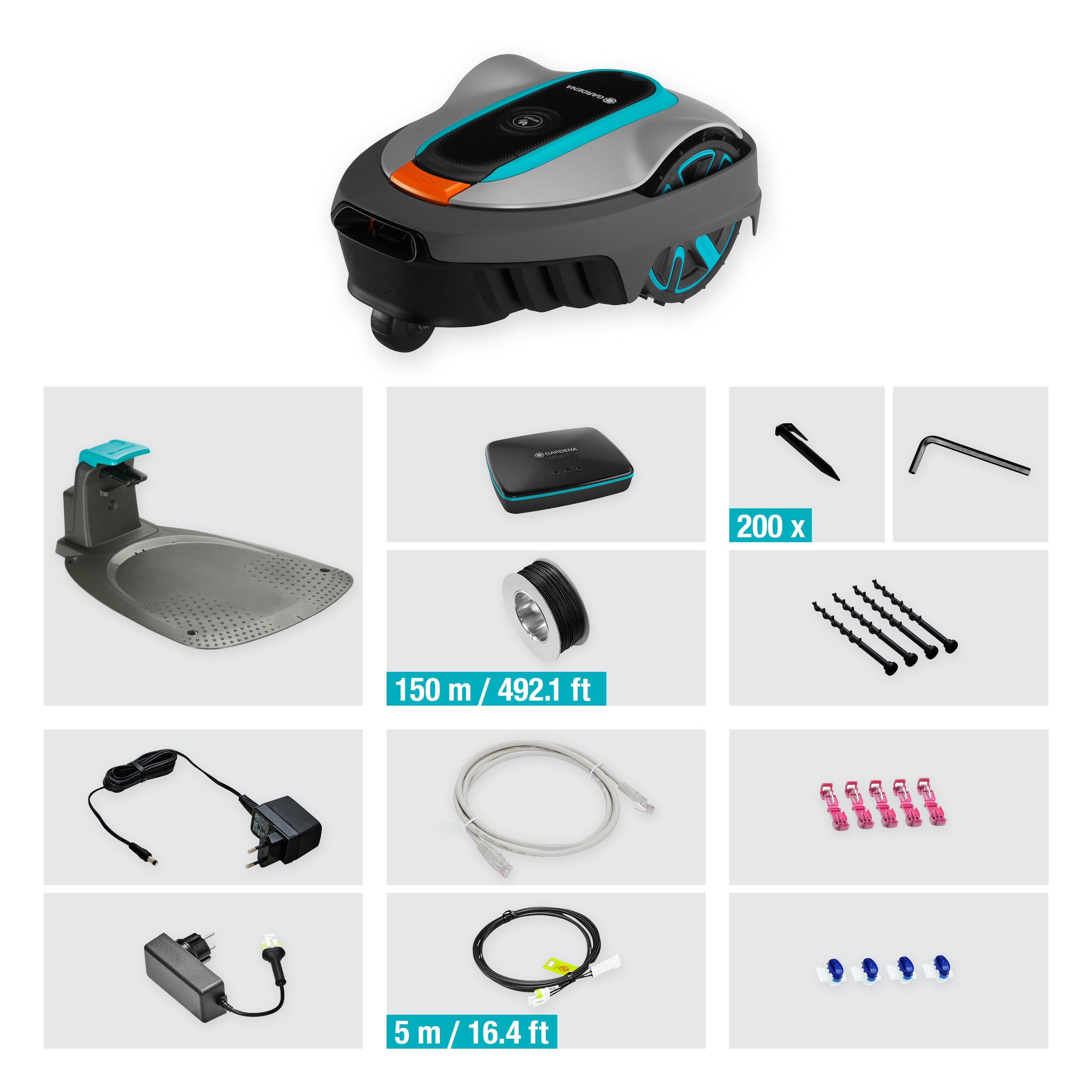 Gardena smart SILENO City 400 Mähroboter, bis 400m², AI LONA, App-Steuerung, SensorControl, 35% Steigung, inkl. Smart Gateway