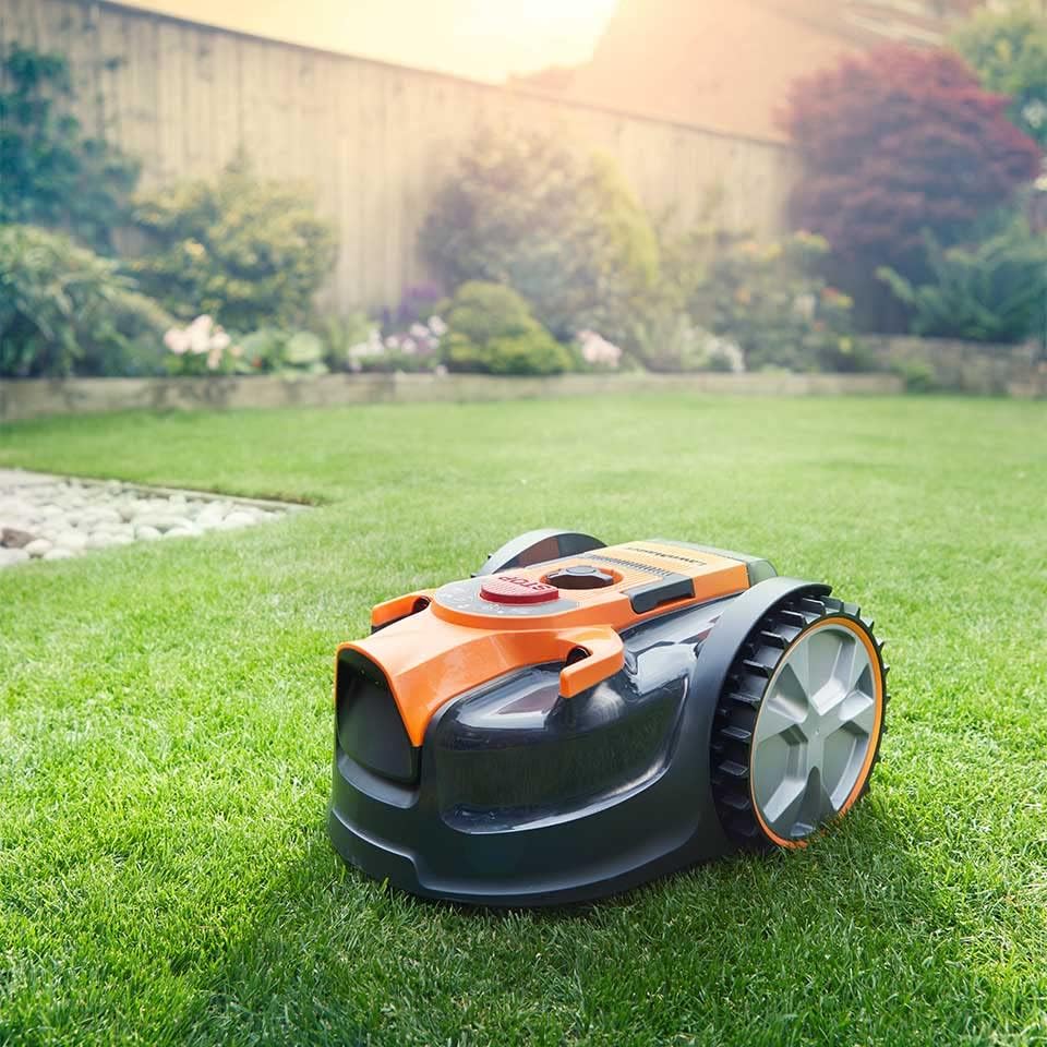 VBRM16 OcuMow Mähroboter ohne Kabel, bis 150m², Selbstfahrend, Hindernisvermeidung, Leise, Kompakt, Automatischer Rasenschnitt