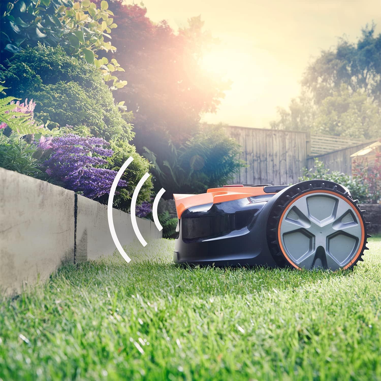 VBRM16 OcuMow Mähroboter ohne Kabel, bis 150m², Selbstfahrend, Hindernisvermeidung, Leise, Kompakt, Automatischer Rasenschnitt
